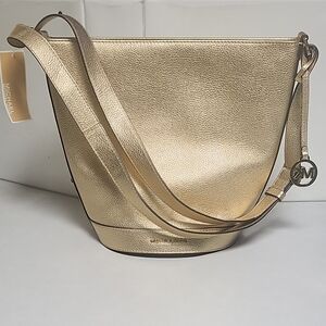 Michael Kors Gold Bucket Bag